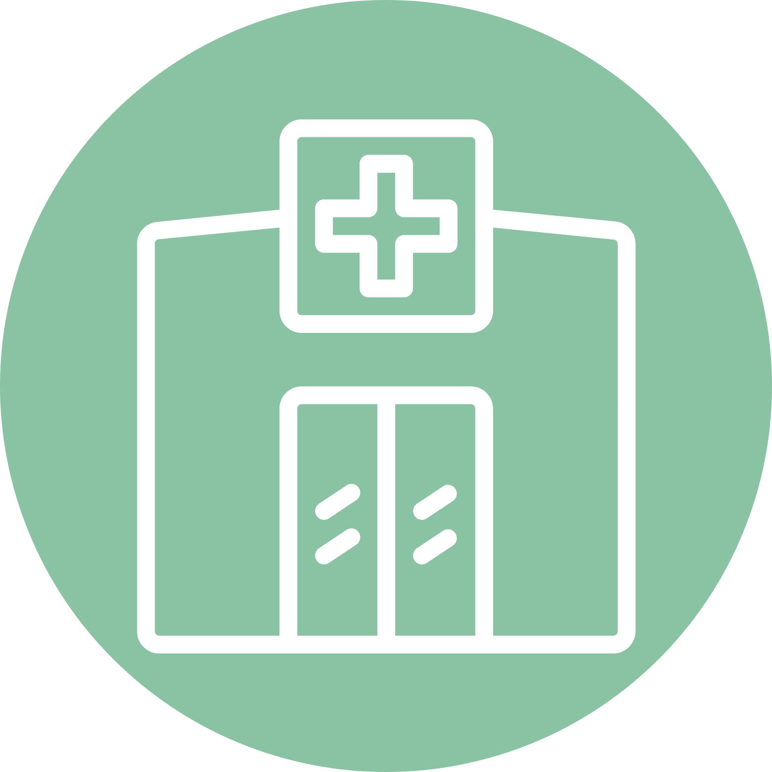 Icono con la figura de la puerta de un hospital